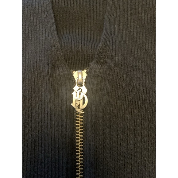 Harley Davidson Vest Women's‎ XL Full Zip Sleeveless Sweater V Neck Black - Picture 5 of 16